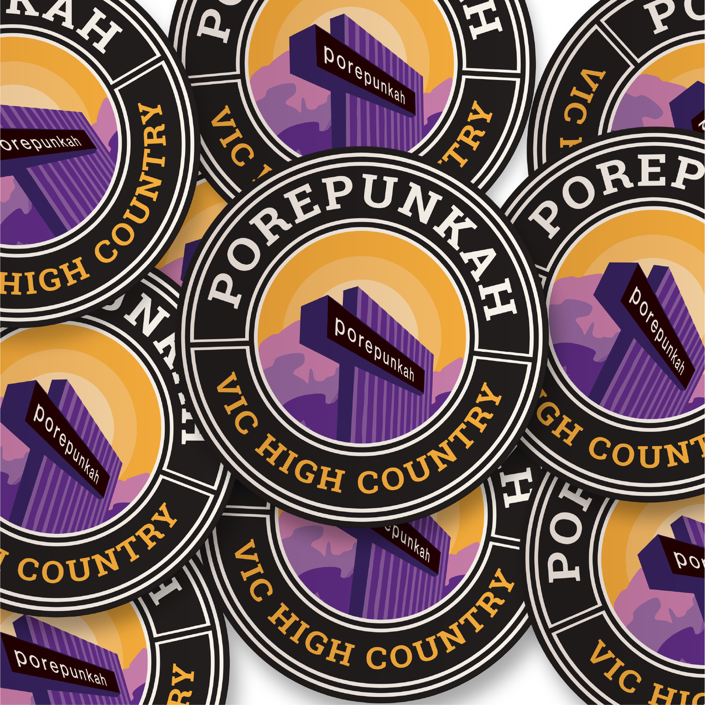 Porepunkah Sign Sticker