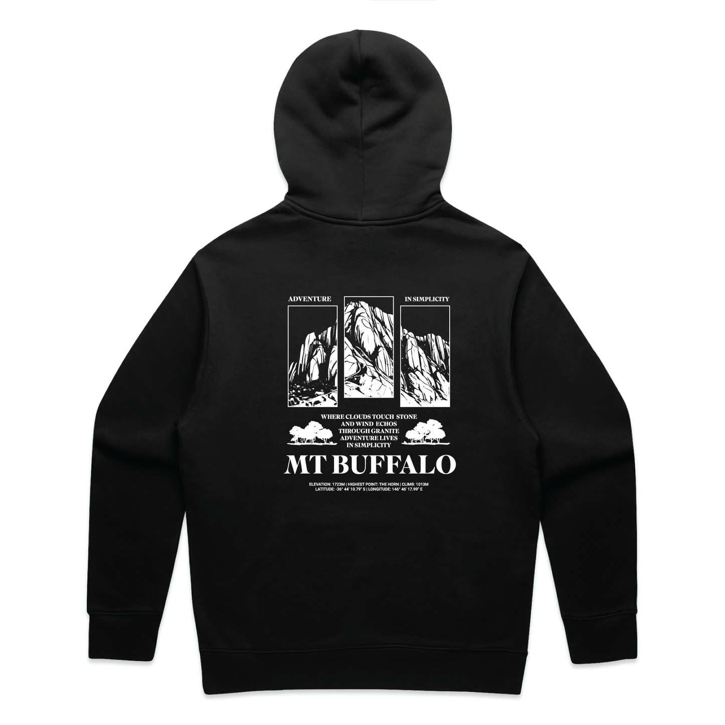 Buffalo Collection - Adventure & Simplicity Black Hoodie image 0