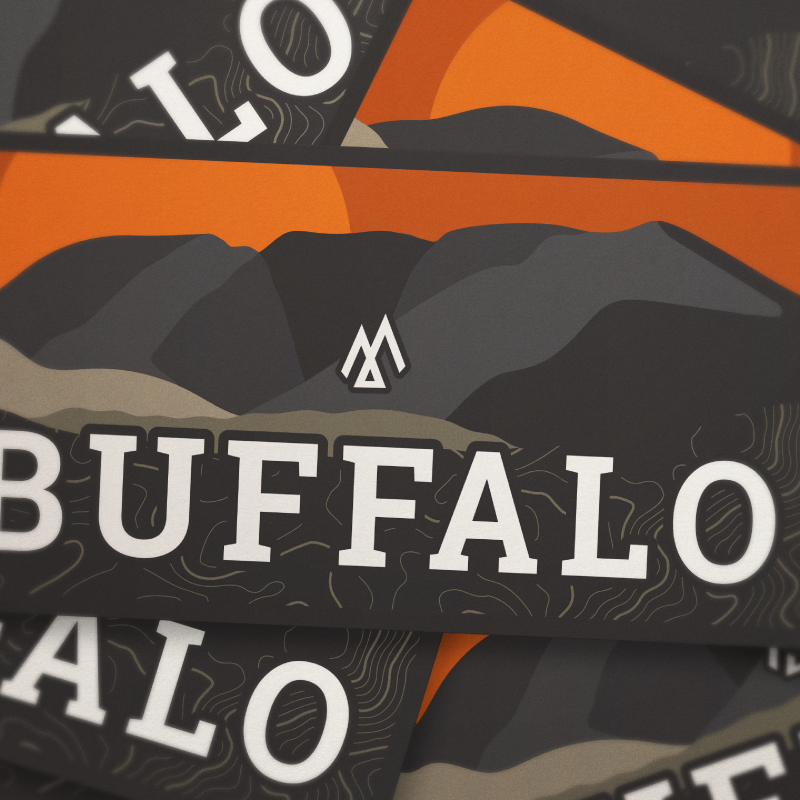 Buffalo Rv Sticker Mount Buffalo Rectangle Sticker – Alpine Armour